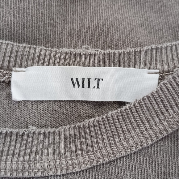 Wilt Boho Minimalist Asymmetrical Distressed 100% Cotton Tunic Top - Picture 8 of 14